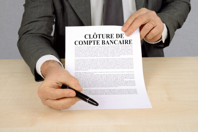 fermer compte bancaire