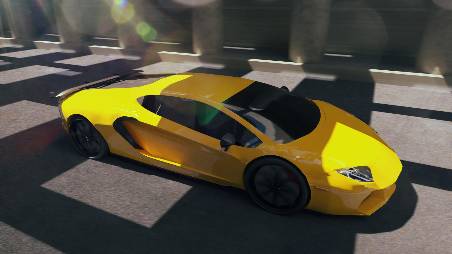 Voiture sport jaune